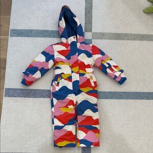 Boden Colorful Hooded Snowsuit 3-4T